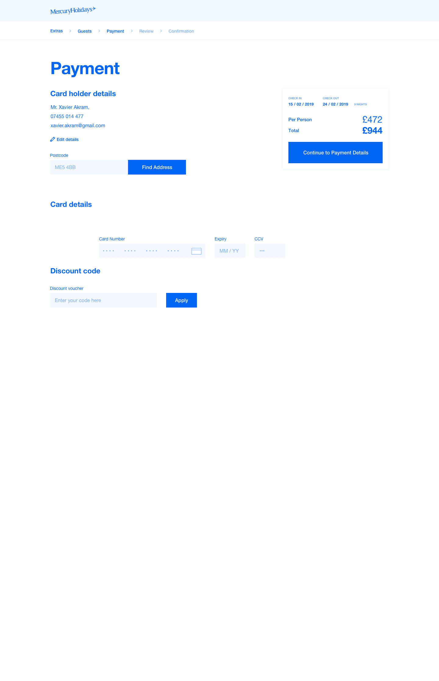 Wireframe for Mercury