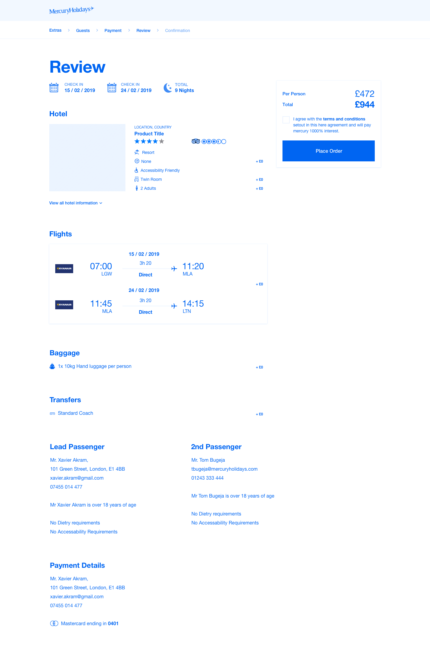 Wireframe for Mercury